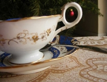 Teacup and Christmas tree