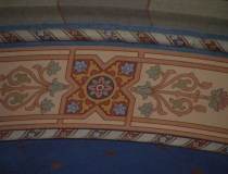 Painted detail in Cathedral of St. Peter and St. Paul in Đakovo Croatia