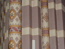 Walls inside Cathedral of St. Peter and St. Paul in Đakovo Croatia
