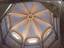 Domed ceiling in Cathedral of St. Peter and St. Paul in Đakovo Croatia