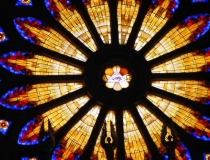 Rose window Cathedral of St. Peter and St. Paul in Đakovo Croatia