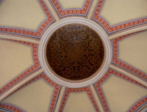 Domed ceiling in Cathedral of St. Peter and St. Paul in Đakovo Croatia