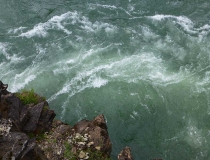 View from the Kootenai Falls Swinging Bridge