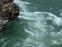 View from the Kootenai Falls Swinging Bridge